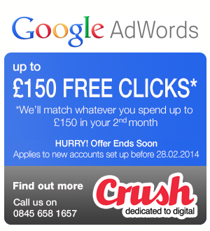 Crush Google Adwords PPC Voucher